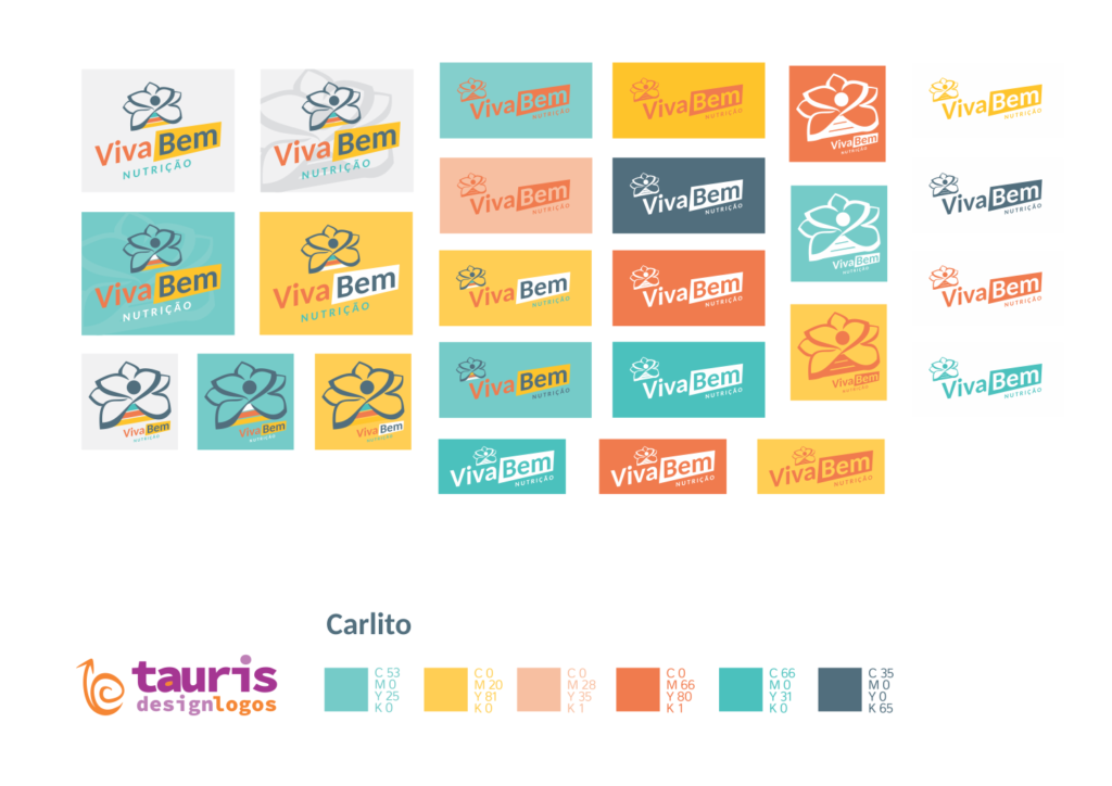 O novo símbolo e topologia criados para o seguimento do projeto de Design de Logo para a Nutricionista Esportiva Viviane, com sua marca Viva Bem Nutrição, foi alterado de acordo com as orientações da empreendedora, que atua em Santa Catarina RS. Procurando dar mais movimento e humanizar a composição, um figura humana abstrata foi integrada à nova síntese da flor de lótus. Ambos elementos se fundem criando uma harmonia equilibrada. A tipologia, em itálico, com alfabeto moderno e sem grandes transições de serifas, é um tanto imponente, mas em ângulo transmite ainda as ideias de ciência e tecnologia no estudo na Nutrição. As cores, um azul puxando para o petróleo reforça um conceito de profissionalismo e seriedade, enquanto as outras três cores: o carmim, o amarelo-mostarda e o azul-esverdeado, representam os grupos de alimentos e benefícios e também remete à ideia visual de uma cadeia de DNA. A composição é vibrante, traz movimento, personalização, confiabilidade. Sua alma de marca traz uma aura de saúde, vivacidade, uma expansividade e afetividade, mas com responsabilidade. Faça sua Logo com quem é especialista há 20 anos www.tauris.com.br (link na bio), acesse o site e clique no ícone do whatsapp e saia falando ao vivo comigo. #nutricao #nutrition #esporte #dieta #emagrecimento #logo #logotype #design #designlogo #logomarca #marca #branding #designer #desygner #tauris